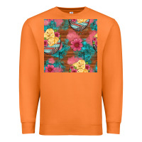 Carrot hatched egg easter chicks seamless pattern Premium Sweatshirt - Artiststas