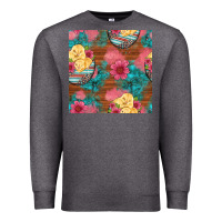 Charcoal Heather hatched egg easter chicks seamless pattern Premium Sweatshirt - Artiststas
