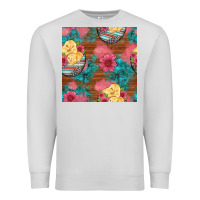 Dove Grey hatched egg easter chicks seamless pattern Premium Sweatshirt - Artiststas