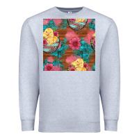 Heather Grey hatched egg easter chicks seamless pattern Premium Sweatshirt - Artiststas