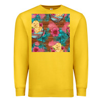 Lemon hatched egg easter chicks seamless pattern Premium Sweatshirt - Artiststas