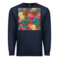 Navy hatched egg easter chicks seamless pattern Premium Sweatshirt - Artiststas