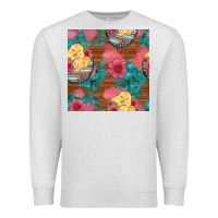 Oatmeal Heather hatched egg easter chicks seamless pattern Premium Sweatshirt - Artiststas