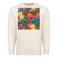 Sandshell hatched egg easter chicks seamless pattern Premium Sweatshirt - Artiststas