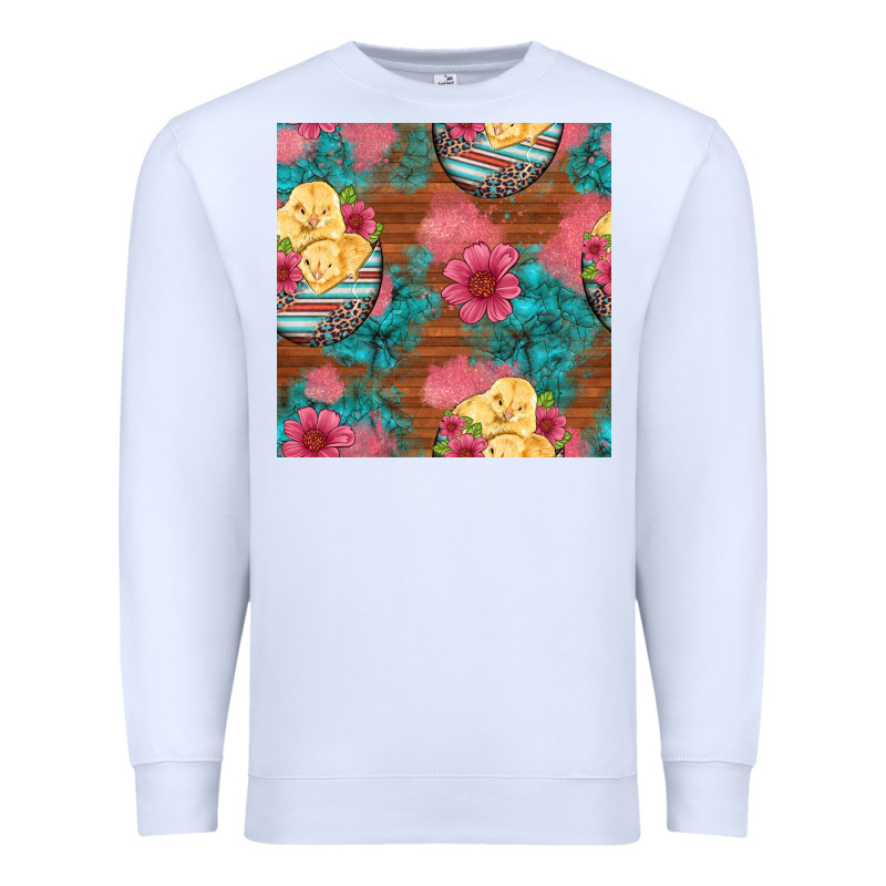 Hatched Egg Easter Chicks Seamless Pattern Premium Sweatshirt by Artiststas | Teevron