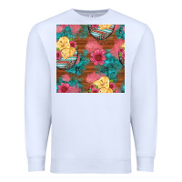 White hatched egg easter chicks seamless pattern Premium Sweatshirt - Artiststas