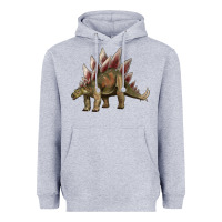 Heather Grey dinosaur stegosaurus Heavyweight Hoodie - Artiststas