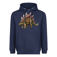 Navy dinosaur stegosaurus Heavyweight Hoodie - Artiststas