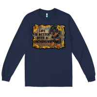 Navy life is better with a dachshund Long Sleeve Tee - RanaPortraitStore