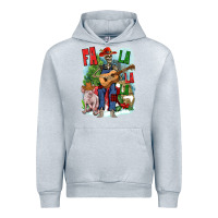 Heather Grey Fa la la la skeleton farm Urban Hoodie - NancyCooperArtShop