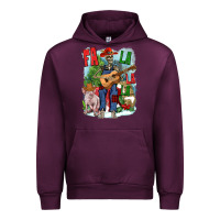 Mauve Wine Fa la la la skeleton farm Urban Hoodie - NancyCooperArtShop