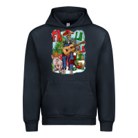 Navy Fa la la la skeleton farm Urban Hoodie - NancyCooperArtShop