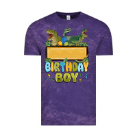 Cloud Purple customized dinosaur birthday boy Vintage Tee - MaliasSmallBusiness
