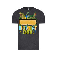 Vintage Black customized dinosaur birthday boy Vintage Tee - MaliasSmallBusiness