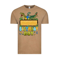 Customized Dinosaur Birthday Boy Vintage Tee | Teevron