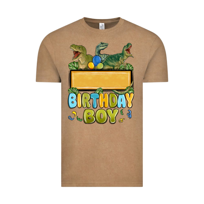 Customized Dinosaur Birthday Boy Vintage Tee by MaliasSmallBusiness | Teevron