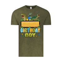 Vintage Olive customized dinosaur birthday boy Vintage Tee - MaliasSmallBusiness