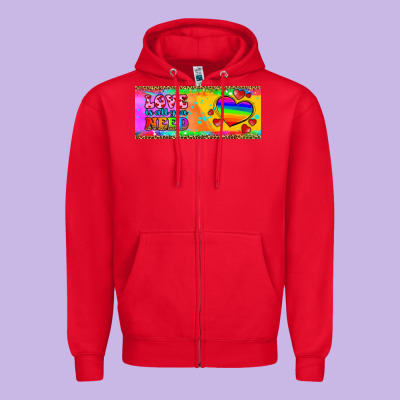 Love Is All You Need  Mug 15 Oz Zipper Hoodie Designed By Hra Design Shop