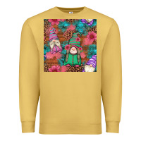 Antique Gold floral easter gnomes seamless pattern Premium Sweatshirt - Artiststas
