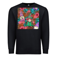 Black floral easter gnomes seamless pattern Premium Sweatshirt - Artiststas