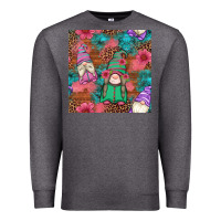 Charcoal Heather floral easter gnomes seamless pattern Premium Sweatshirt - Artiststas