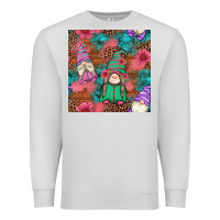 Dove Grey floral easter gnomes seamless pattern Premium Sweatshirt - Artiststas