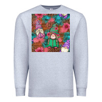 Heather Grey floral easter gnomes seamless pattern Premium Sweatshirt - Artiststas