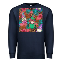 Navy floral easter gnomes seamless pattern Premium Sweatshirt - Artiststas