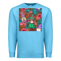 Ocean Blue floral easter gnomes seamless pattern Premium Sweatshirt - Artiststas