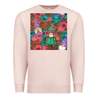 Pale Pink floral easter gnomes seamless pattern Premium Sweatshirt - Artiststas