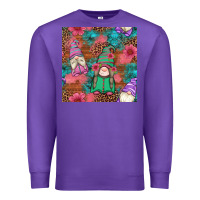 Purple floral easter gnomes seamless pattern Premium Sweatshirt - Artiststas