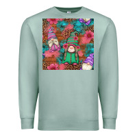 Seafoam floral easter gnomes seamless pattern Premium Sweatshirt - Artiststas