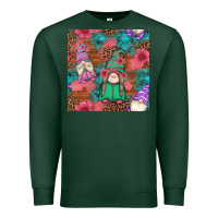 Sports Green floral easter gnomes seamless pattern Premium Sweatshirt - Artiststas