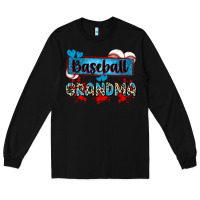 Black baseball grandma with leopard Long Sleeve Tee - Zillion Design Studio