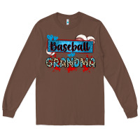 Chestnut baseball grandma with leopard Long Sleeve Tee - Zillion Design Studio