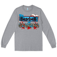 Heather Grey baseball grandma with leopard Long Sleeve Tee - Zillion Design Studio