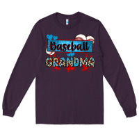 Plum baseball grandma with leopard Long Sleeve Tee - Zillion Design Studio