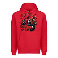 Red a little dirt never hurt dirt bike Premium Hoodie - MaliasSmallBusiness
