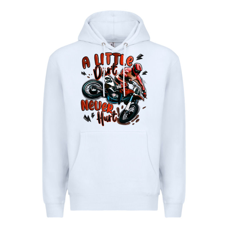 A Little Dirt Never Hurt Dirt Bike Premium Hoodie by MaliasSmallBusiness | Teevron