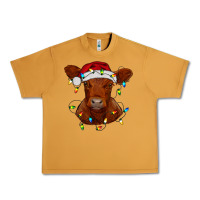 Peanut Butter Christmas baby red angus calf with lights Urban Heavy Tee - RanaPortraitStore