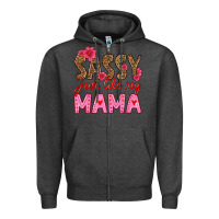 Charcoal Heather sassy just like my mama Zipper Hoodie - HRA Design Shop