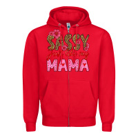Red sassy just like my mama Zipper Hoodie - HRA Design Shop