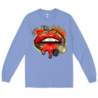 Colony Blue race lips Long Sleeve Tee - AdoDesignShop