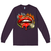 Plum race lips Long Sleeve Tee - AdoDesignShop