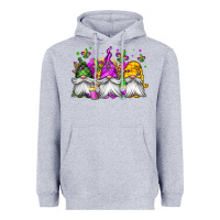 Heather Grey mardi gras gnomes Heavyweight Hoodie - Jasminsmagicworld