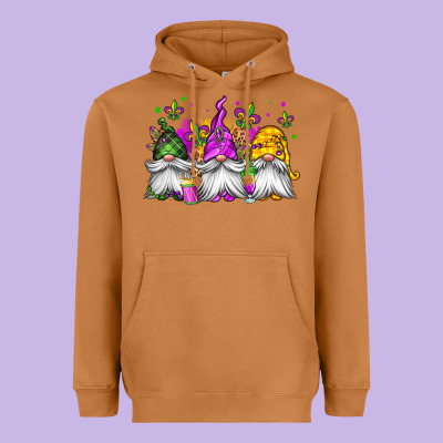 Mardi Gras Gnomes Heavyweight Hoodie Designed By Jasminsmagicworld