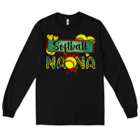 Black softball nana with leopard Long Sleeve Tee - Zillion Design Studio