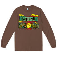 Chestnut softball nana with leopard Long Sleeve Tee - Zillion Design Studio