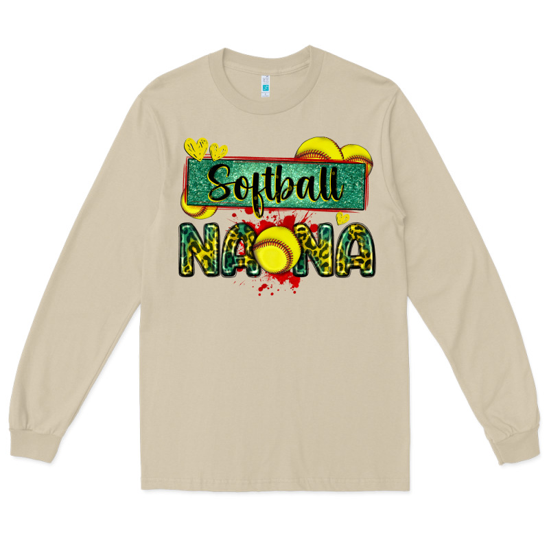 Softball Nana With Leopard Long Sleeve Tee by Zillion Design Studio | Teevron