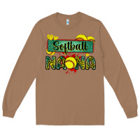 Toasted Coconut softball nana with leopard Long Sleeve Tee - Zillion Design Studio